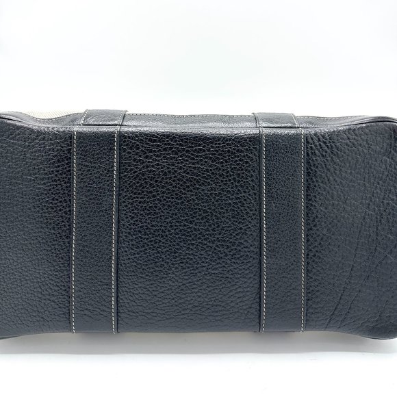 Hermes Canvas/Black Buffle Leather Garden Party 36 - Picture 5 of 11